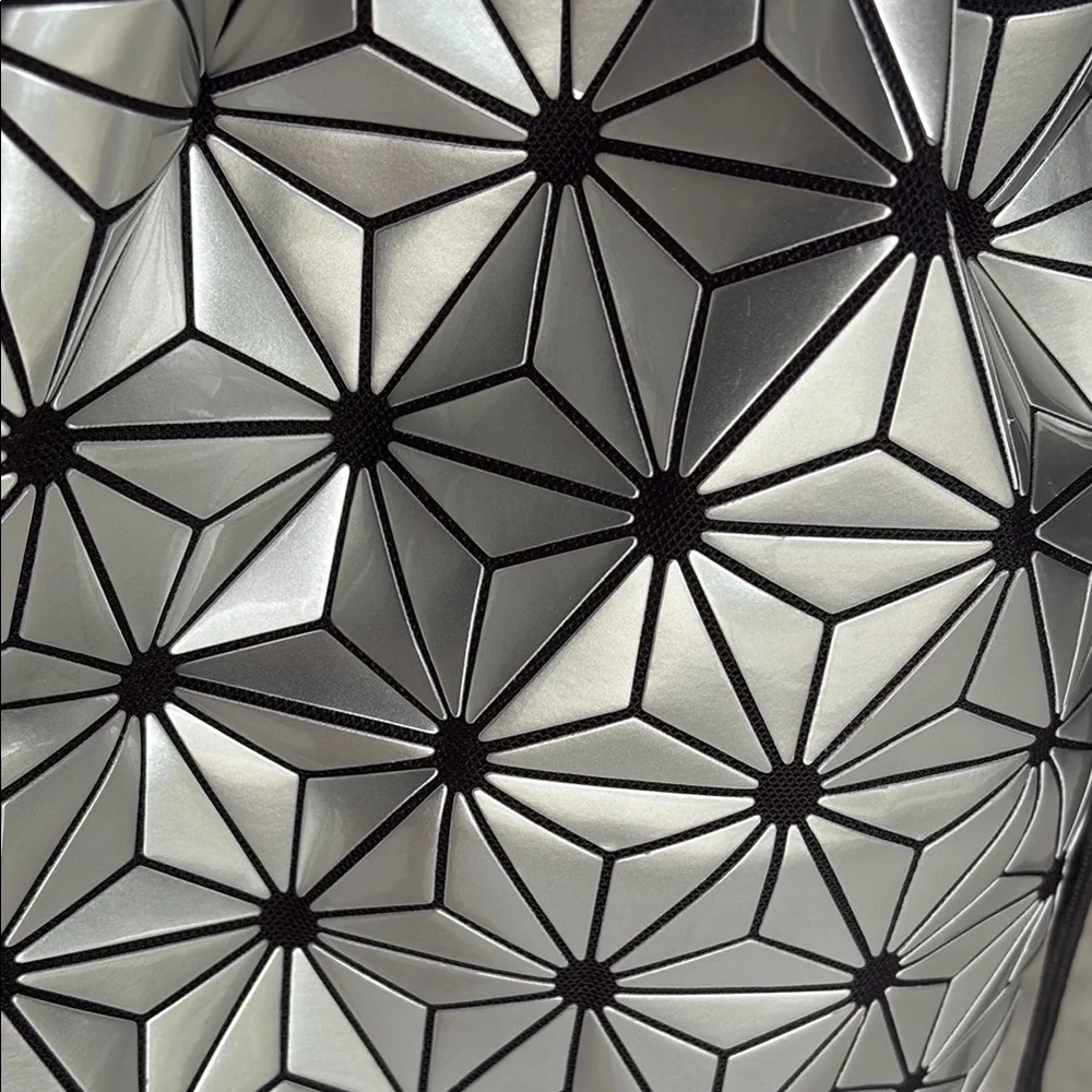Geometric Silver and Black Tank Top